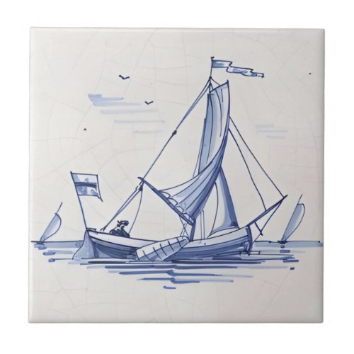 delft tiles reproductions sailboat