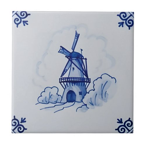 delft tiles reproductions windmill