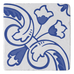 Delft Vine Blossom Trivet