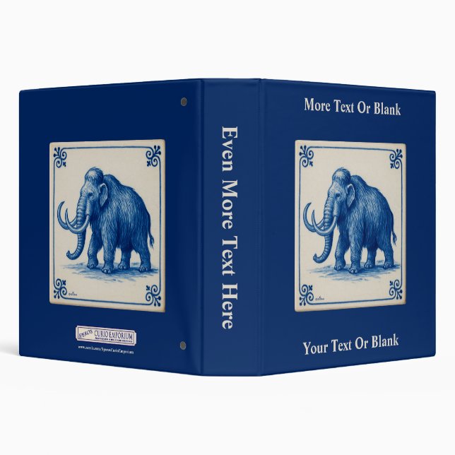 Delft Woolly Mammoth 3 Ring Binder (Background)