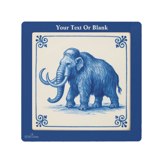 Delft Woolly Mammoth Metal Print (Front)