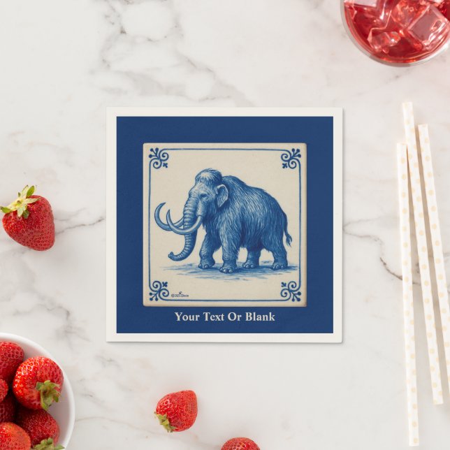 Delft Woolly Mammoth Napkins (Insitu)