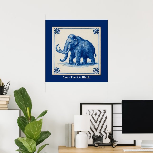 Delft Woolly Mammoth Poster (Home Office)