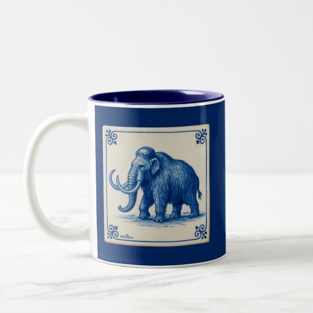 Delft Woolly Mammoth Two-Tone Coffee Mug (Left)