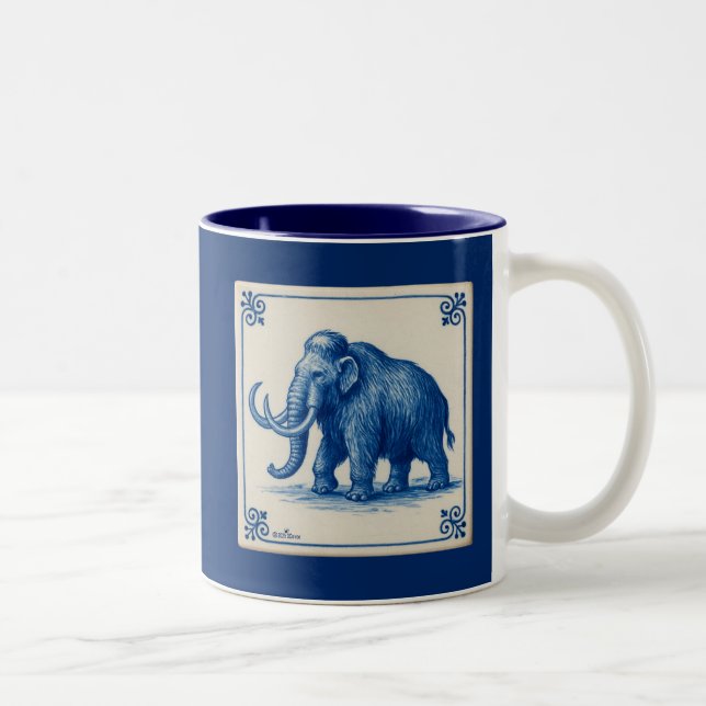 Delft Woolly Mammoth Two-Tone Coffee Mug (Right)