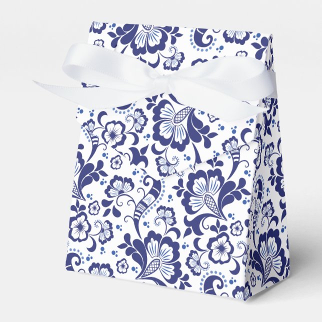 Delfts Blauw | Delft Blue Dutch Wedding Guests Favor Boxes (Front Side)