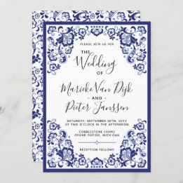 Delfts Blauw | Delft Blue Dutch Wedding Invitation
