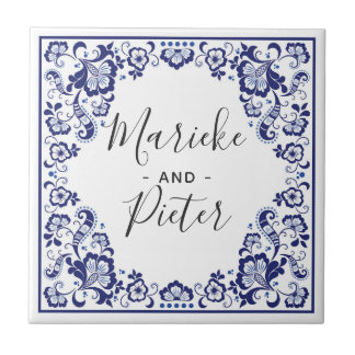 Delfts Blauw | Delft Blue Dutch Wedding Keepsake Ceramic Tile