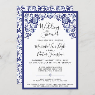 Delfts Blauw Delft Blue Dutch Wedding Shower Invitation
