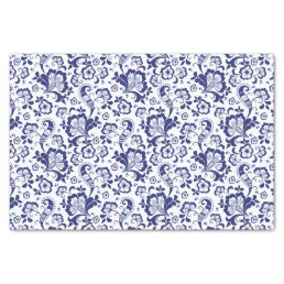 Delfts Blauw | Delft Blue Floral Dutch Wedding Tissue Paper