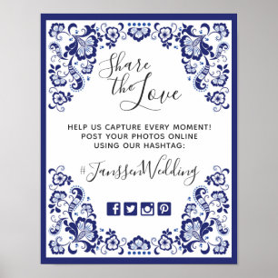 Delfts Blauw Delft Blue Hashtag Photos Wedding Poster