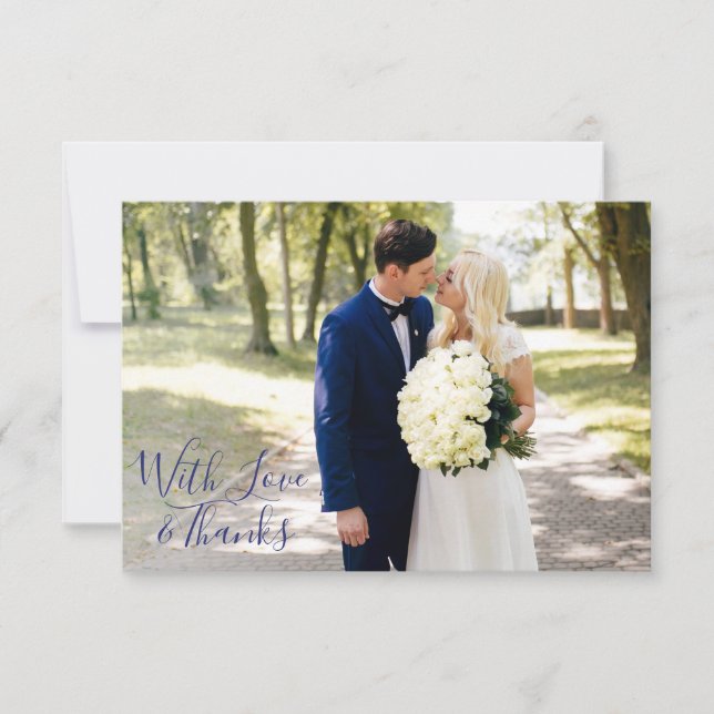 Delfts Blauw | Delft Blue Thank You Single Photo Card (Front)