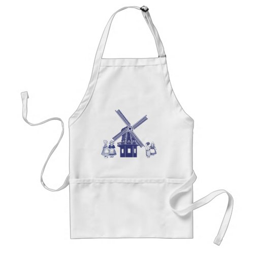 Delfts Blauw Pattern Tiles Adult Apron