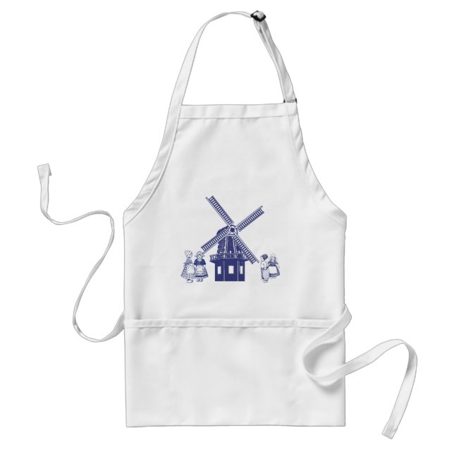 Delfts Blauw Pattern Tiles Adult Apron (Front)