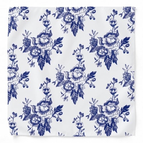 Delfts Blauw Pattern Tiles Bandana