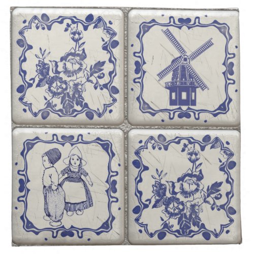 Delfts Blauw Pattern Tiles Cloth Napkin