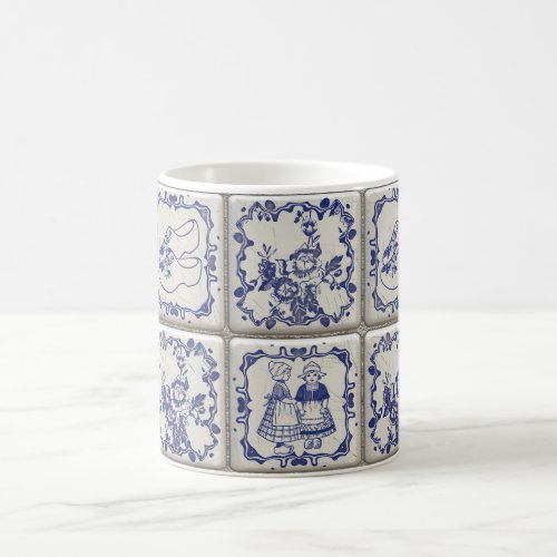 Delfts Blauw Pattern Tiles Coffee Mug