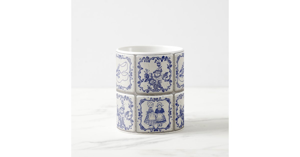 Delfts Blauw Pattern Tiles Coffee Mug | Zazzle