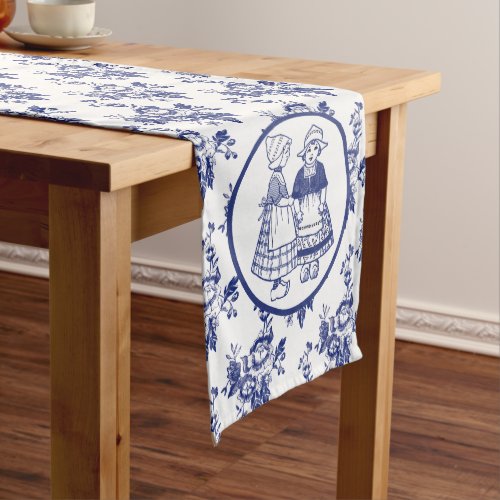 Delfts Blauw Pattern Tiles Medium Table Runner