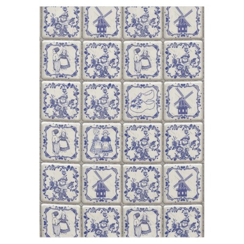 Delfts Blauw Pattern Tiles Tablecloth