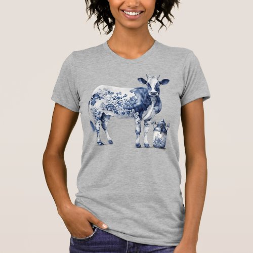 Delftware Cow and Milk Jar T_Shirt