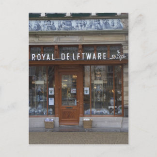 Delftware shop in Delft Postcard