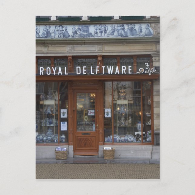Delftware shop in Delft Postcard (Front)