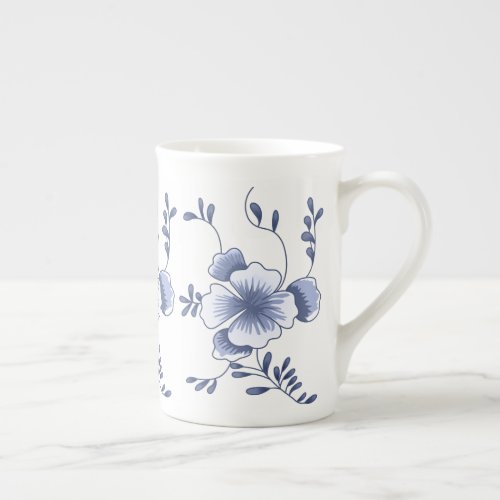 Delftware Style Pansy Bone China Mug