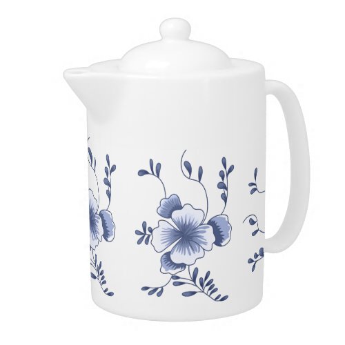 Delftware Style Pansy Teapot