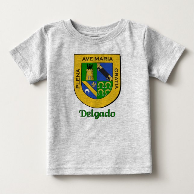 Delgado Family Shield Infant Organic Creeper (Front)