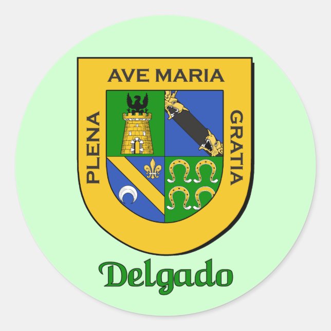 Delgado Family Shield Stickers (Front)