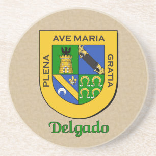 Delgado Heraldic Shield Drink Coaster