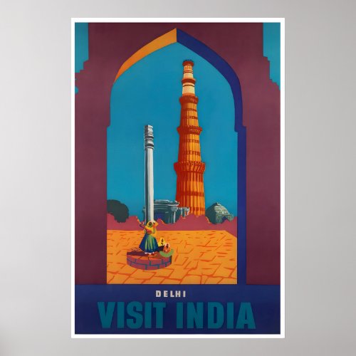 Delhi Art India Travel Poster Indian Print