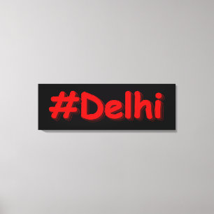 "#Delhi" Cute Design. Buy Now Canvas Print