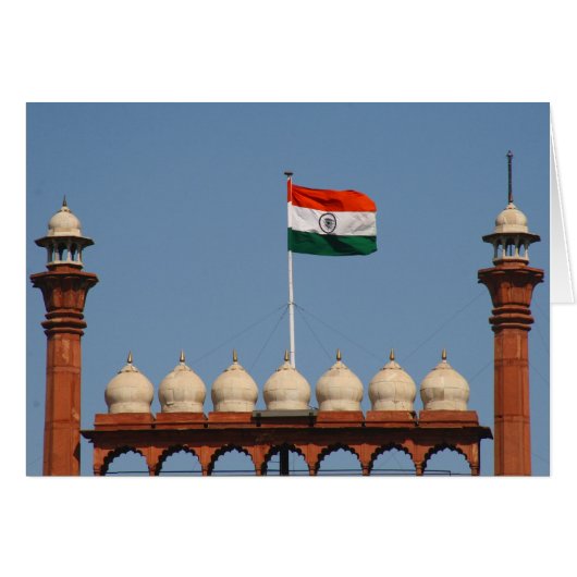 delhi fort flag cards (Front Horizontal)