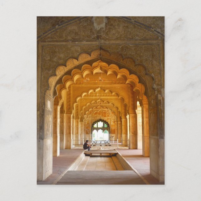 delhi fort red arches postcard (Front)