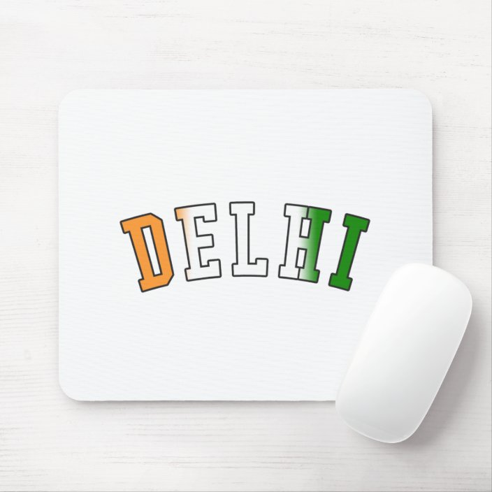 Delhi in India National Flag Colors Mouse Pad