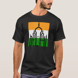 Delhi India Silhouette Taj Mahal Souvenir India Fl T-Shirt