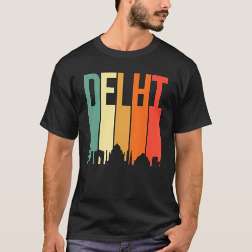 Delhi skyline Indian city Hindi Desi Design T_Shirt