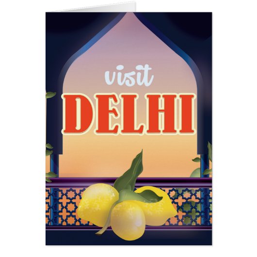 Delhi Vintage Travel Print. (Front)
