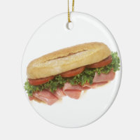 Deli Sandwich Ceramic Ornament