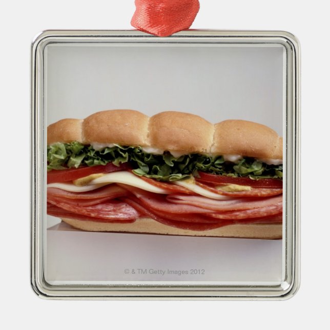 Deli sandwich metal ornament (Front)