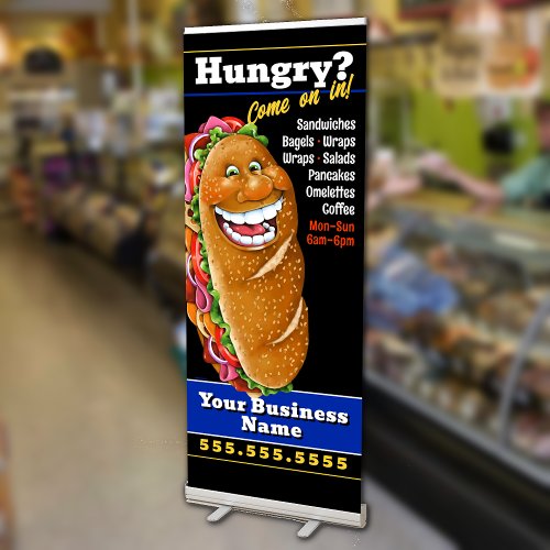 Deli Sandwich Shop Food Truck Welcome Retractable Banner