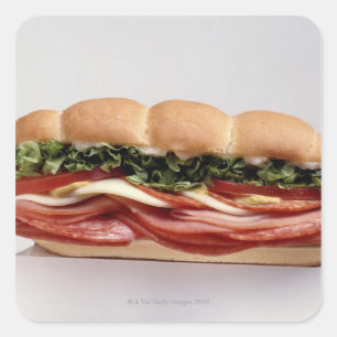 Deli sandwich square sticker