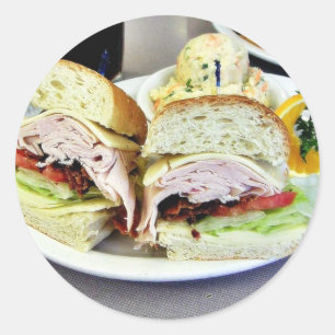Deli Sandwiches Classic Round Sticker