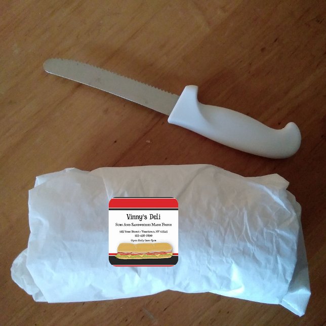 Deli Sub Business  Square Sticker (Creator Uploaded)