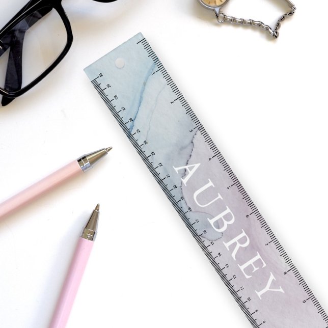 Delicate Abstract Purple Print with Name Ruler (Creator Uploaded)