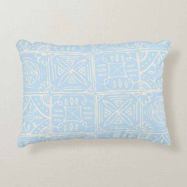 Delicate Amalfi style tile seamless pattern Accent Pillow (Front)