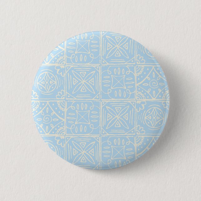 Delicate Amalfi style tile seamless pattern Button (Front)