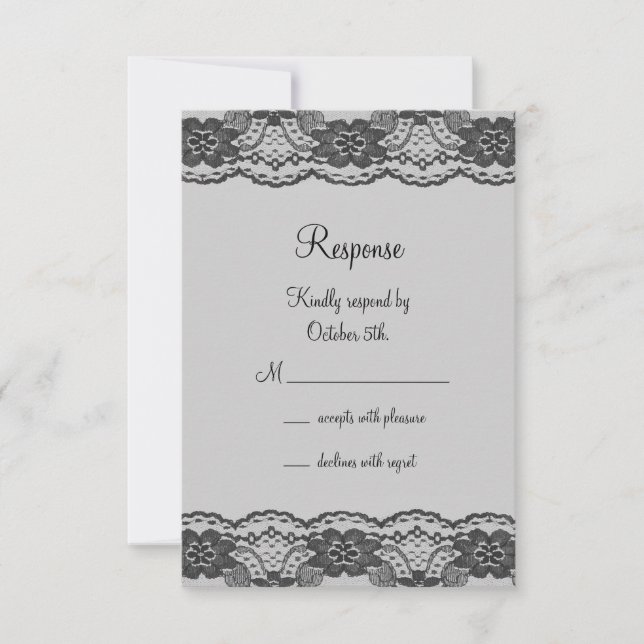 Delicate and Lacy RSVP (gray) (Front)